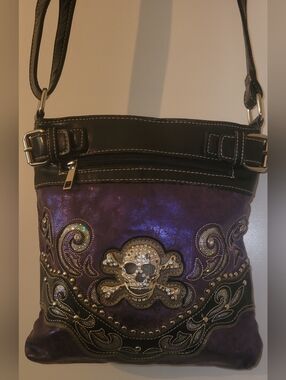 Black and Purple Crossbody Bag